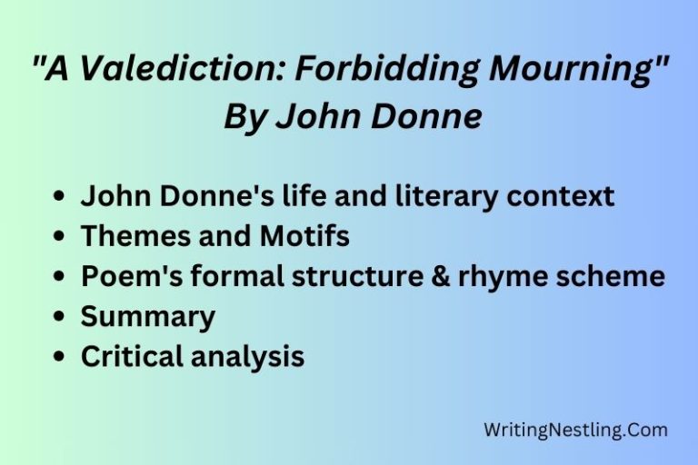 A Valediction Forbidding Mourning (Themes, Summary, Critical Analysis)