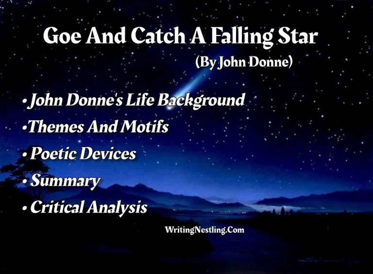 Goe And Catch A Falling Star By John Donne (Themes, Summary & Analysis)