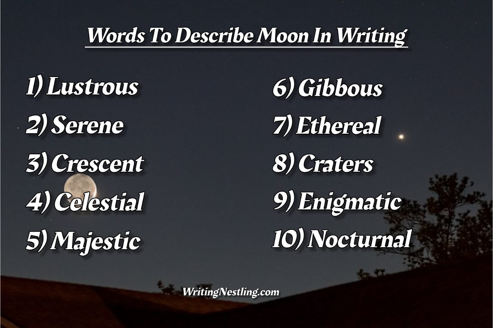 How To Describe Moon In Writing